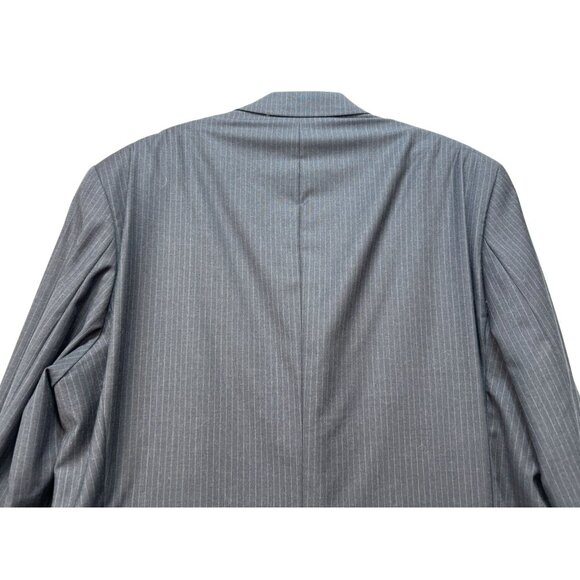 Calvin Klein Mens Pinstripe Wool Blazer 46L Gray - Picture 13 of 13